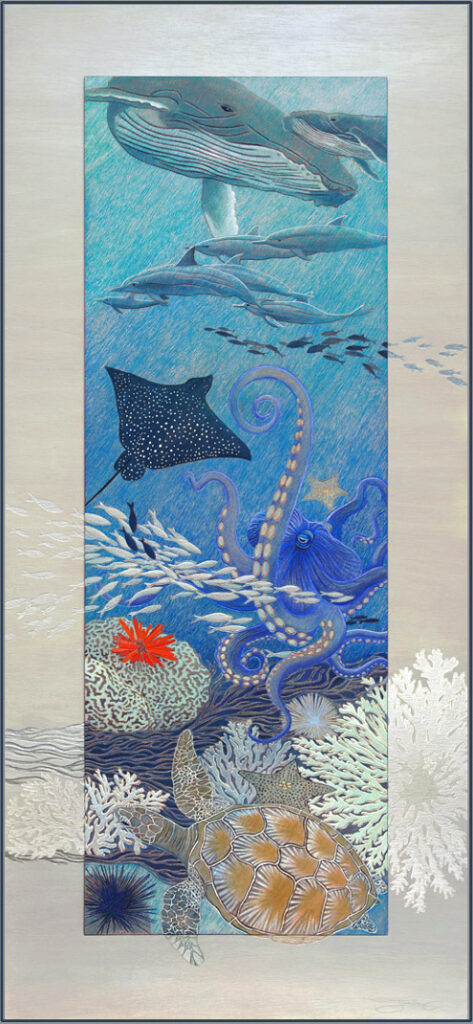 Joelle C art piece, Loving the flow and the stars below